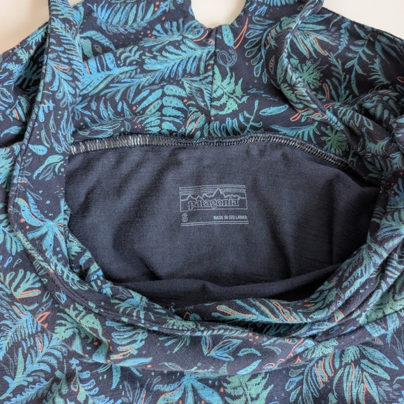 PATAGONIA Women's Its A Forest Navy Jersey Dress Cross Back ~ Size Small - Picture 7 of 12